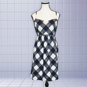 Motherhood Blue and White Midi Sundress with Sweetheart Neckline